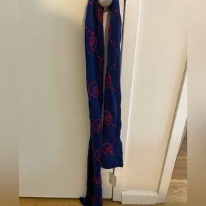 Never been worn Gucci scarf - blue with red stitching